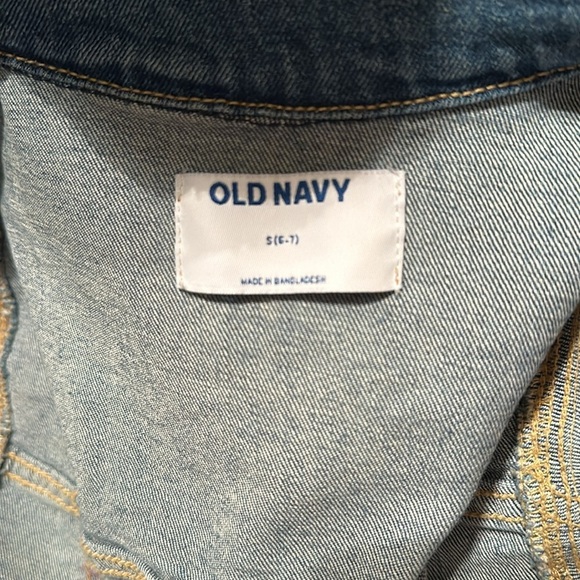 OLD NAVY Denim Jacket Girls Size Small 6-7 - Picture 4 of 5